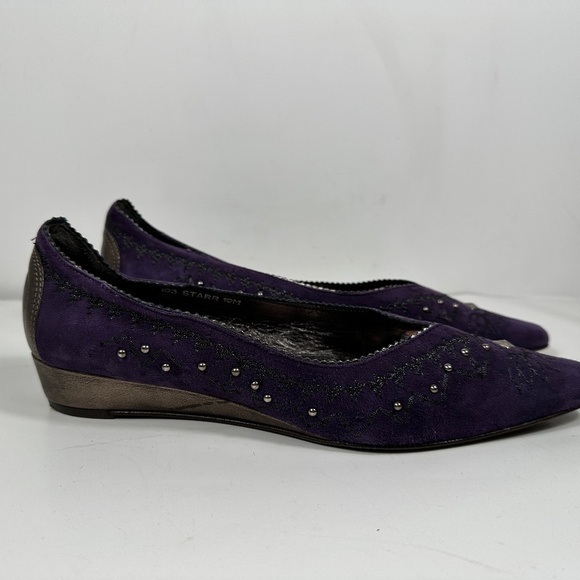 Donald J. Pliner Starr Slip On Purple Suede Pump Women’s Size 10 M - Picture 3 of 14